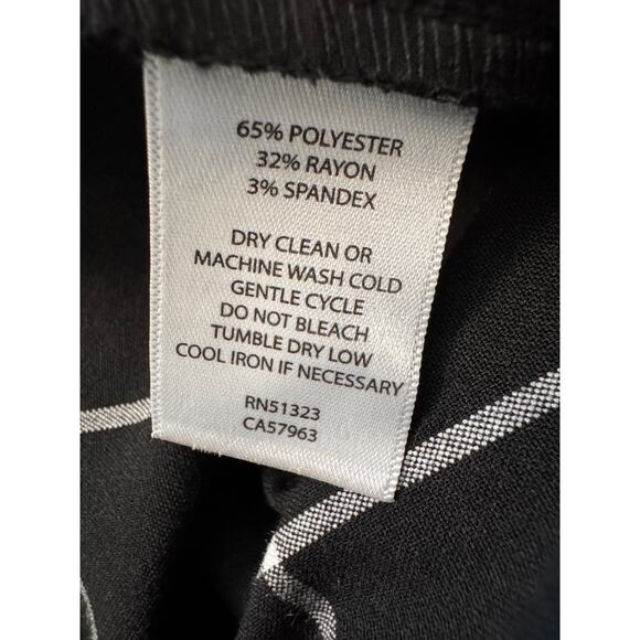 NEW HALOGEN NORDSTROM Black White Check High Rise Wide-Leg Pants Size 14 - Picture 5 of 5